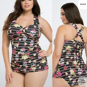 Floral Skull torrid tankini top